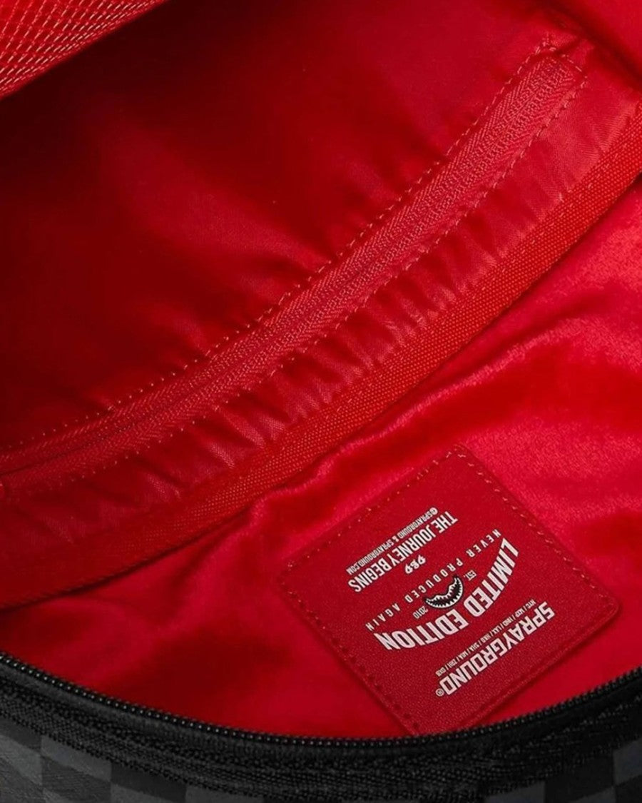Sprayground Silver Drip Backpack With Ergonomic Design And Gold Hardware