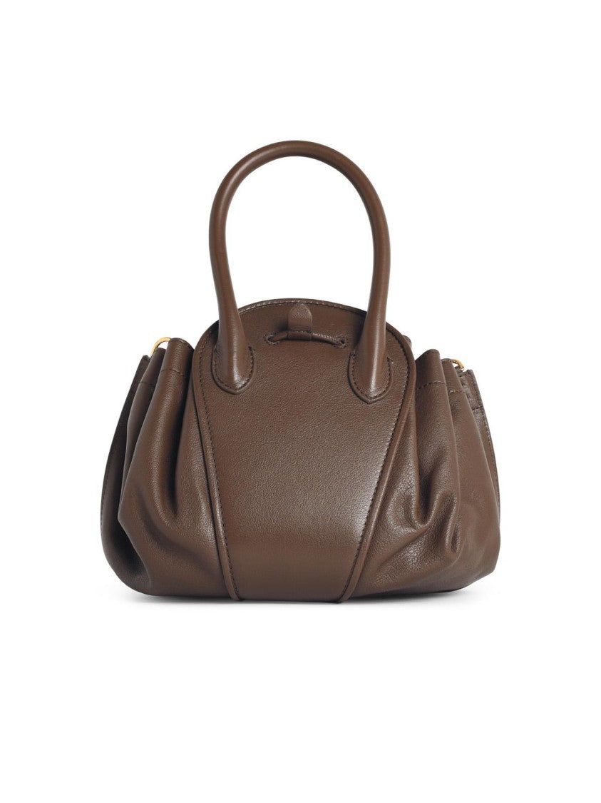 Marni Small 'Tulipea' Brown Leather Bag