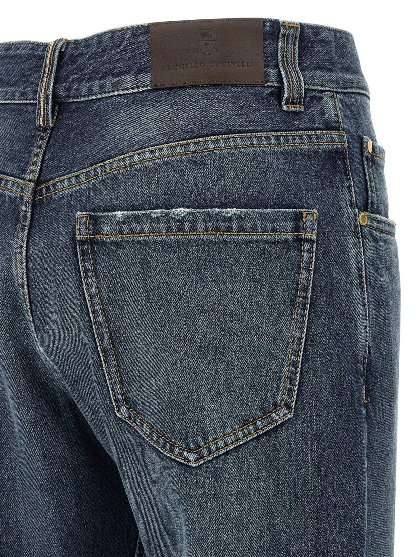Brunello Cucinelli Straight-Leg Denim Jeans With Craftsmanship