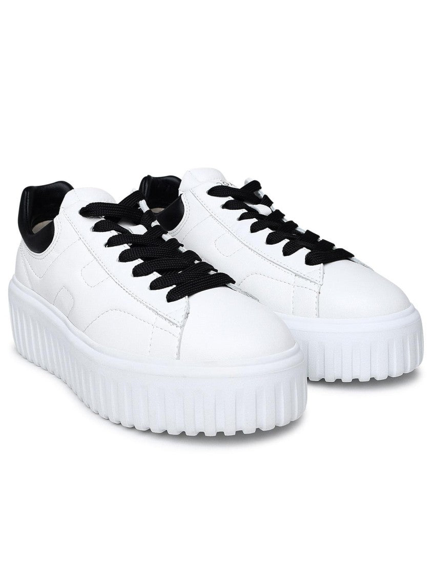 Hogan White Leather Sneakers