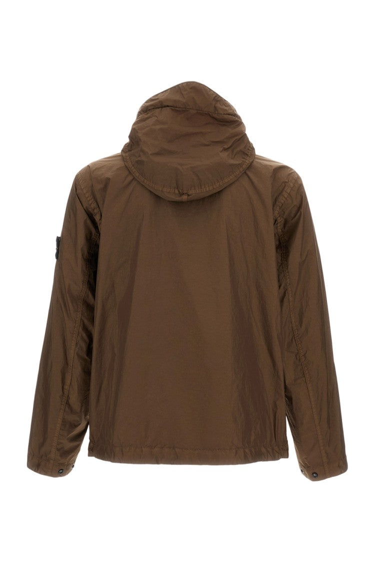 Stone Island Practical Hooded Jacket With Adjustable Cuffs