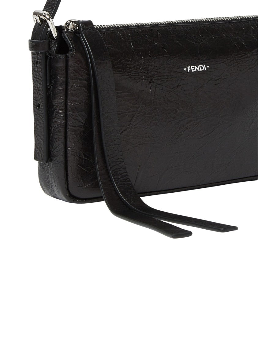 Fendi Zip Top Small Leather Handbag