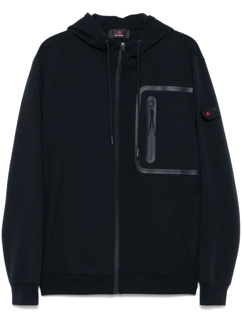 Peuterey Hooded Activewear Top With Unique Zippered Pocket
