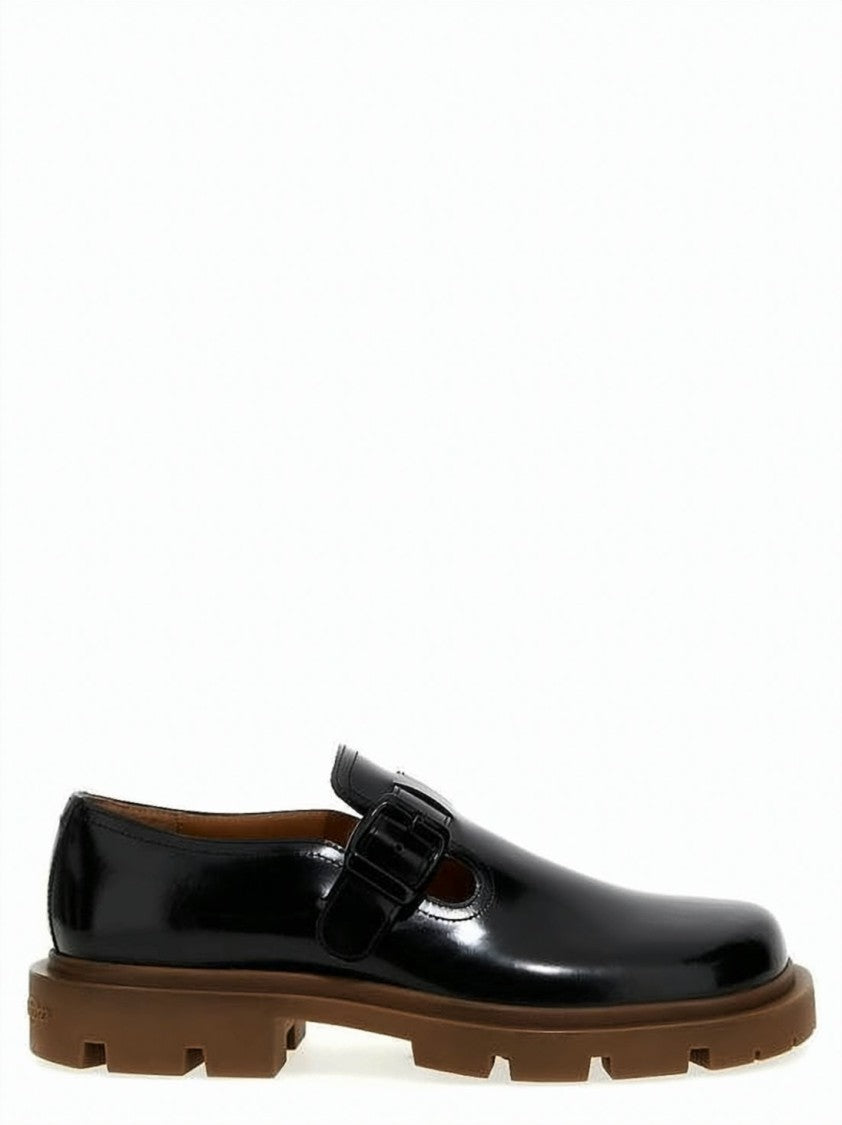 Maison Margiela Polished Calf Leather Loafers With Buckle Detail