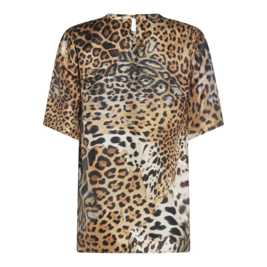 Roberto Cavalli Leopard Print Top With Relaxed Fit