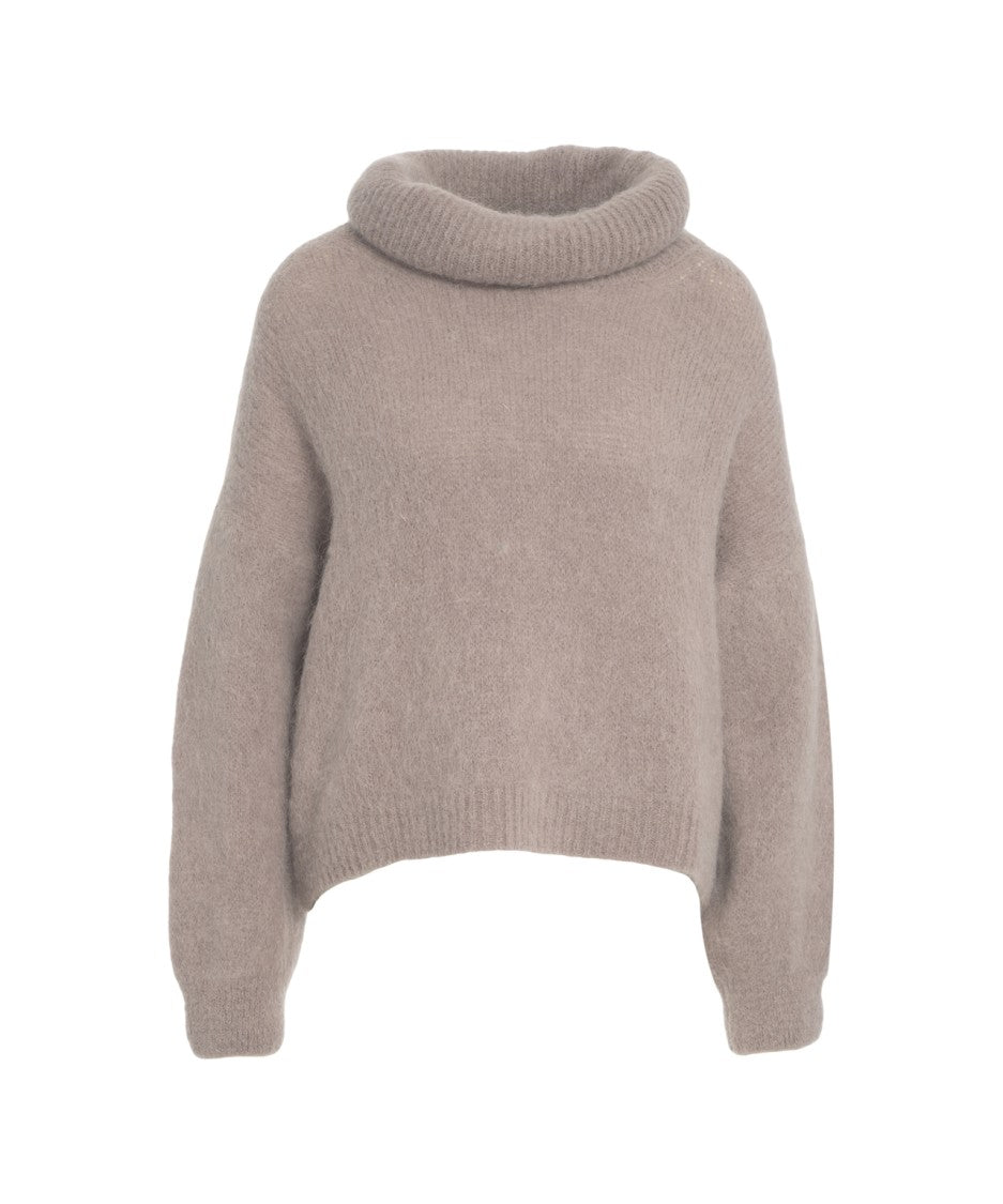 Americandreams Oversized Turtleneck Sweater With Soft Knit Texture