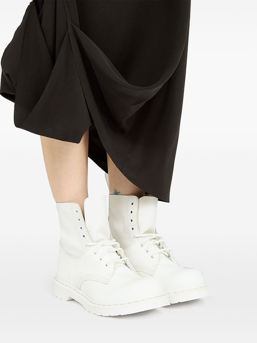 Mm6 By Maison Margiela Leather Ankle Boots With Lace-Up Design