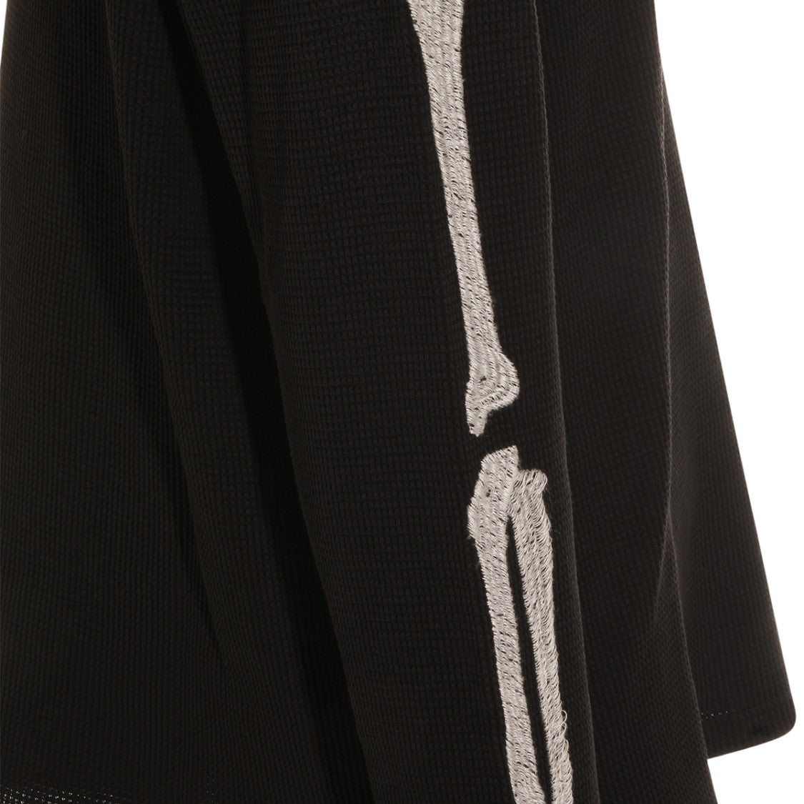Amiri Long-Sleeved Black Waffle Knit Shirt