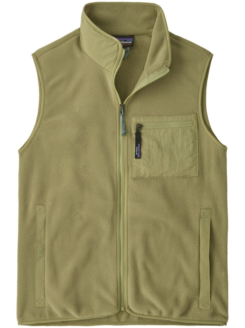 Patagonia Sleeveless Fleece Vest With Stand-Up Collar