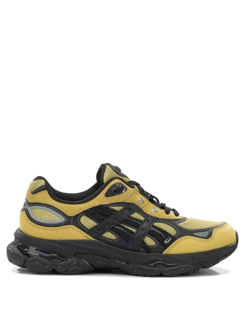 Asics Sporty Yellow And Black Sneakers With Textured Sole