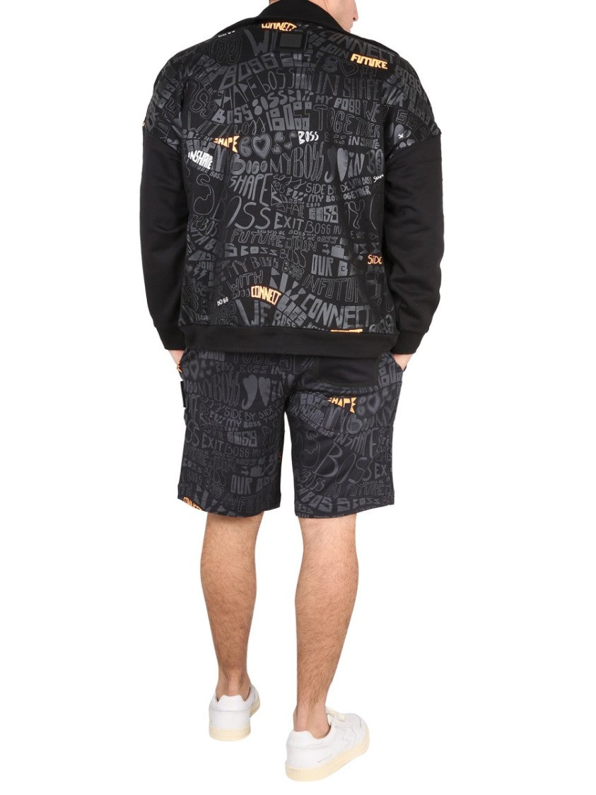 Boss High Neck Graphic Sweatshirt