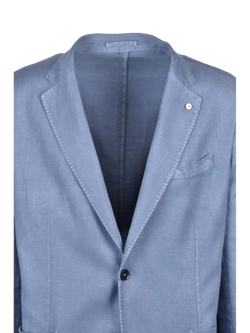 L.B.M. 1911 Blue Linen Cotton Jacket