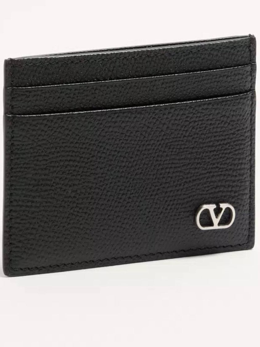 Valentino Card Holder Vlogo Signature Leather Case