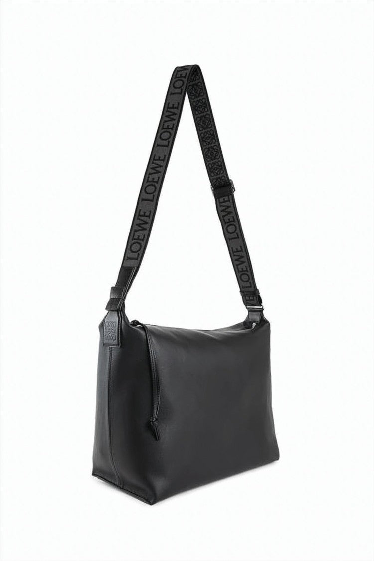 Loewe Rectangular Black Cowhide Leather Shoulder Bag