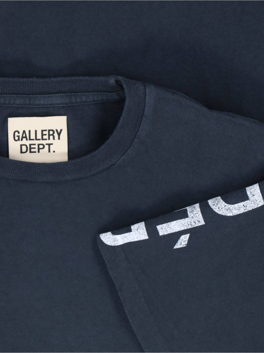 Gallery Dept. Black Contrasting Logo Cotton T-Shirt