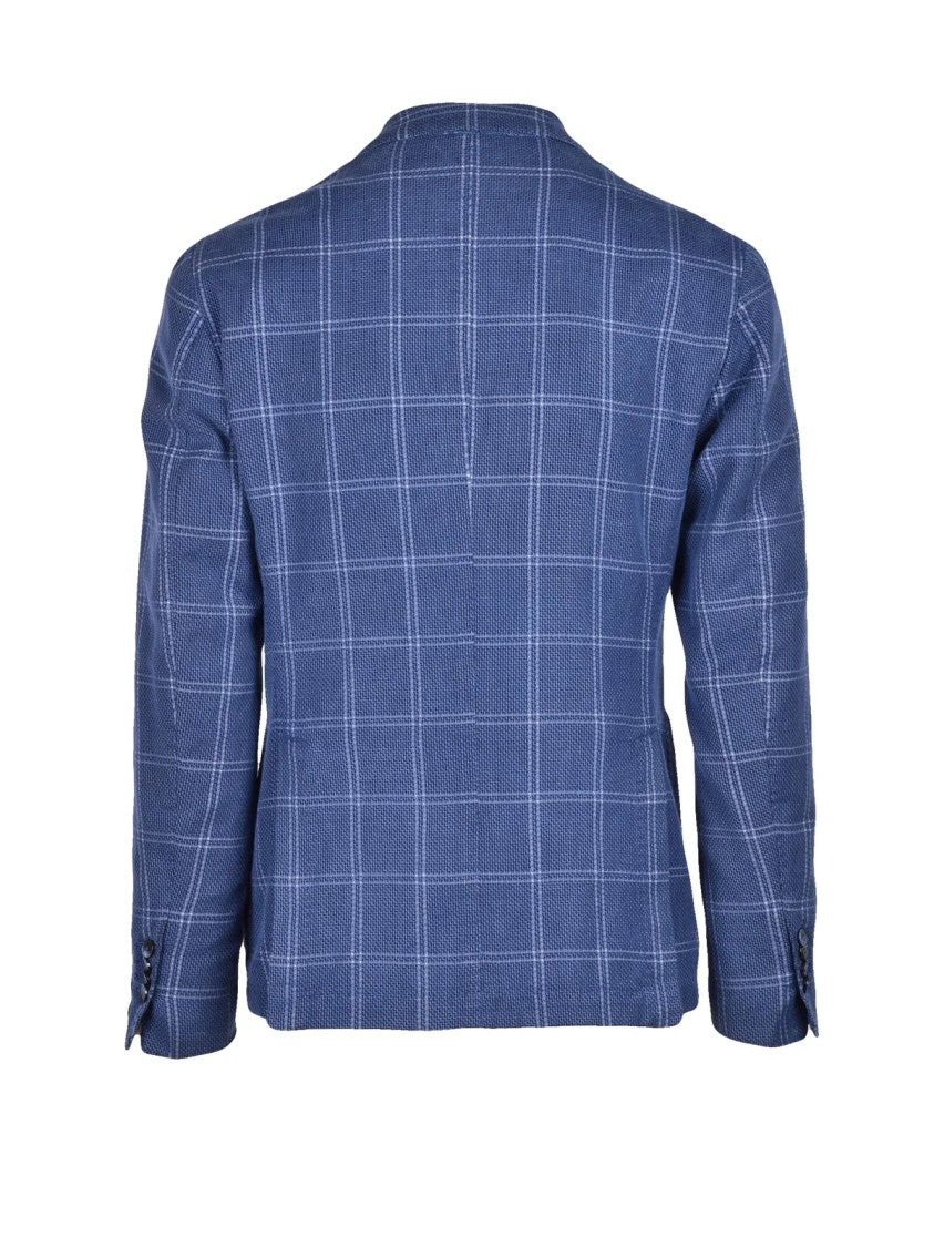 L.B.M. 1911 Blazer Jacket Cotton Linen Polyamide - Blue