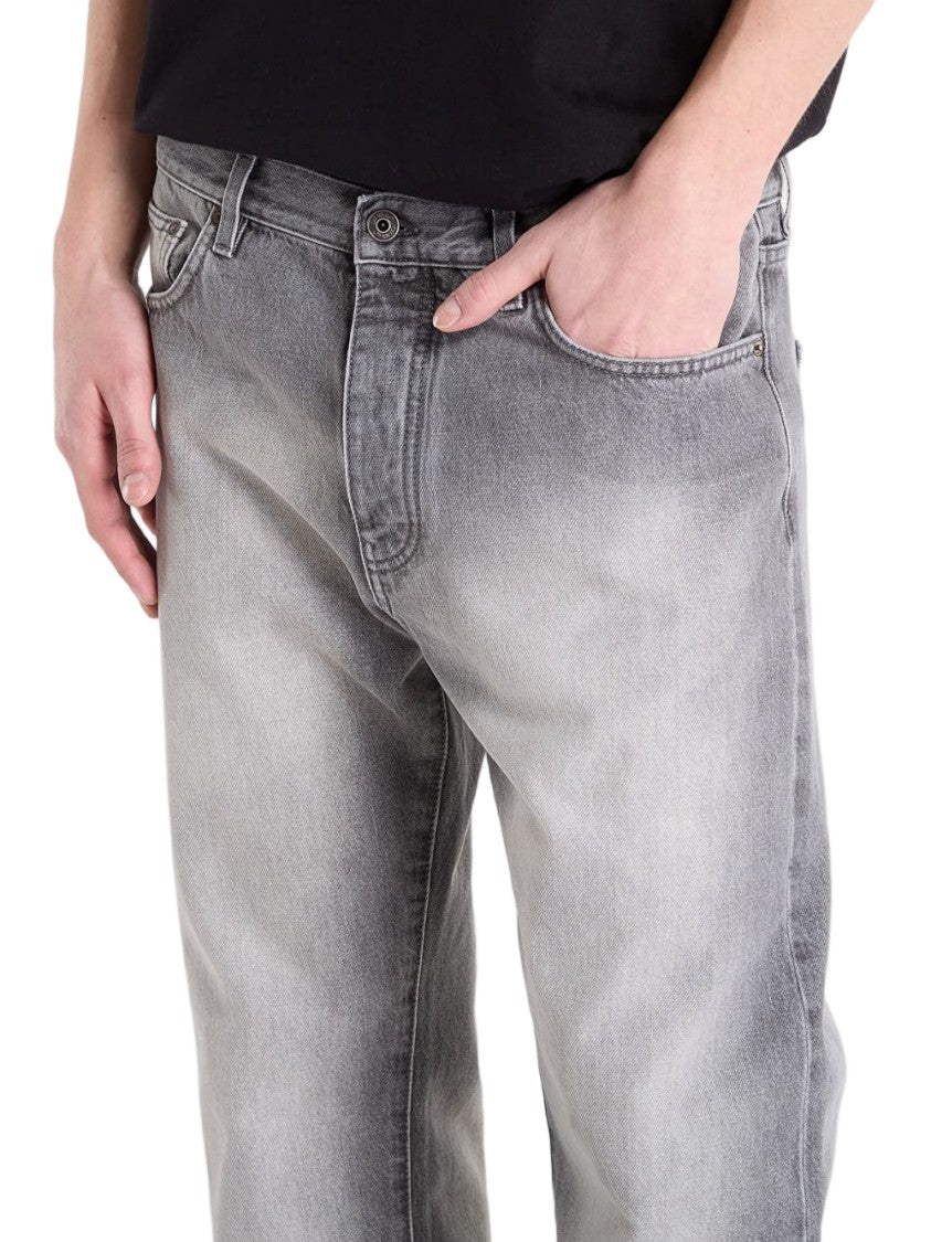 Off-White Grey Relaxed Fit Jeans
