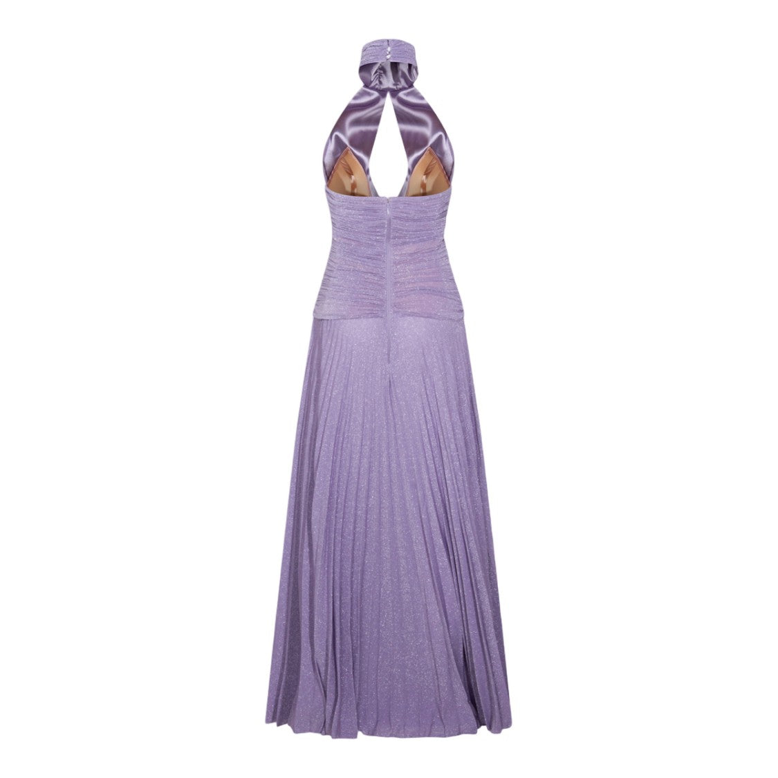 Elisabetta Franchi Soft Lilac Dress With Flattering Draped Silhouette