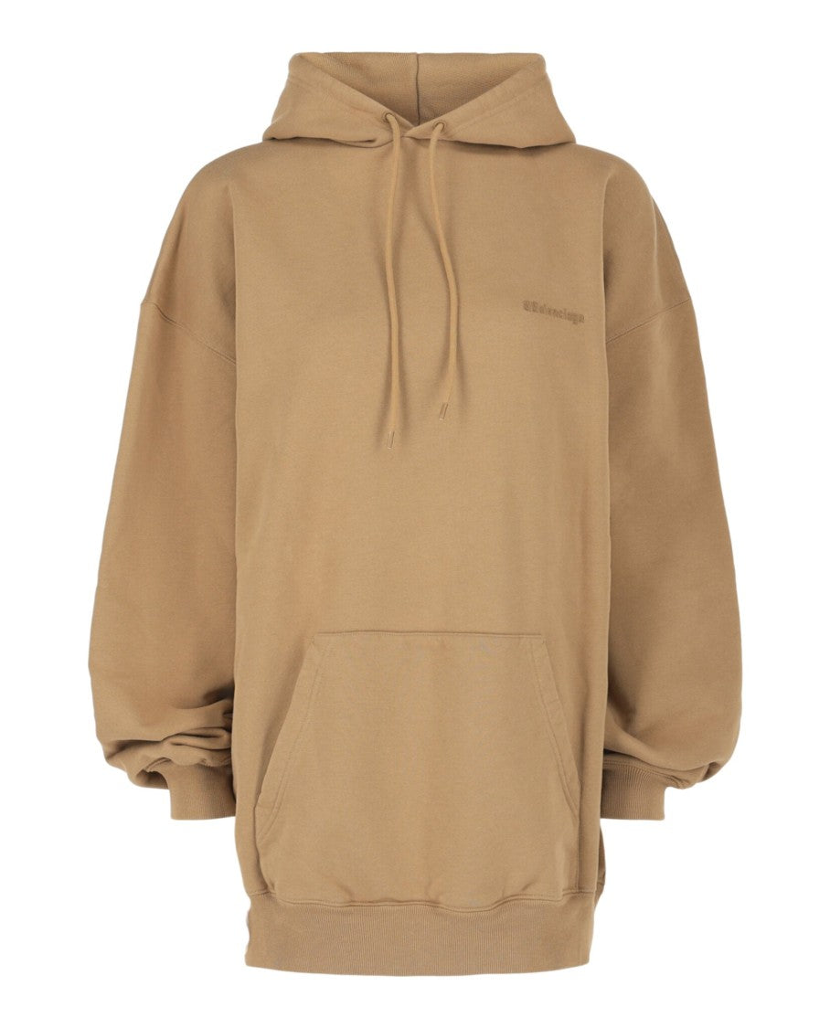 Balenciaga Medium Fit Hoodie With Double B Logo Embroidery