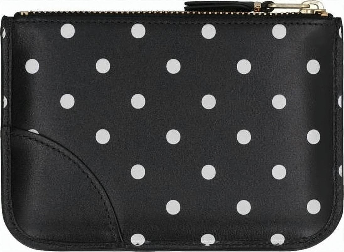 Comme Des Garçons Rectangular Polka Dot Leather Pouch