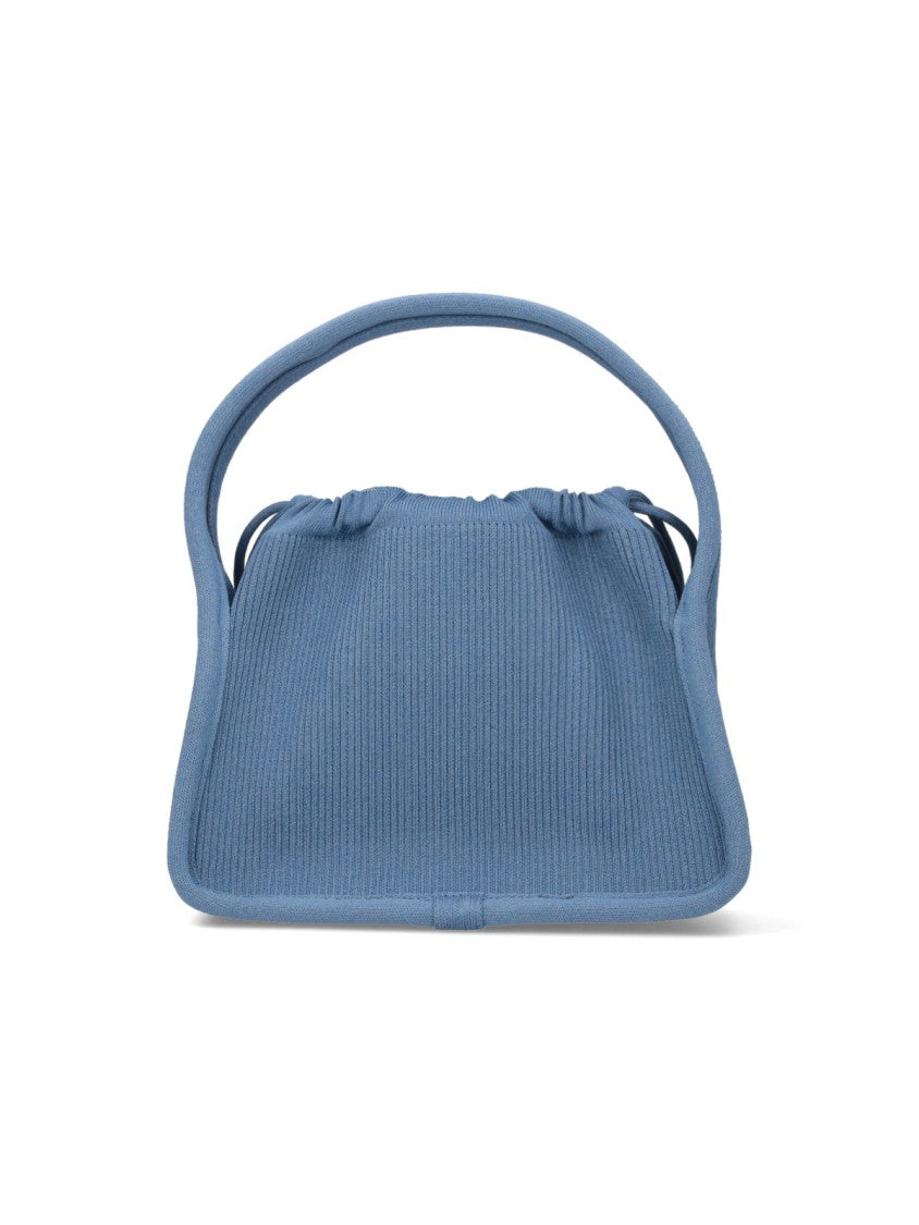 Alexander Wang "Ryan" Shoulder Bag In Blue Fabric