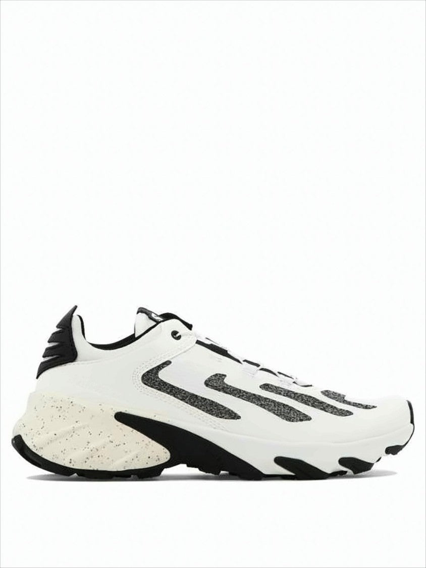 Salomon White Sneakers With Dynamic Black Accents