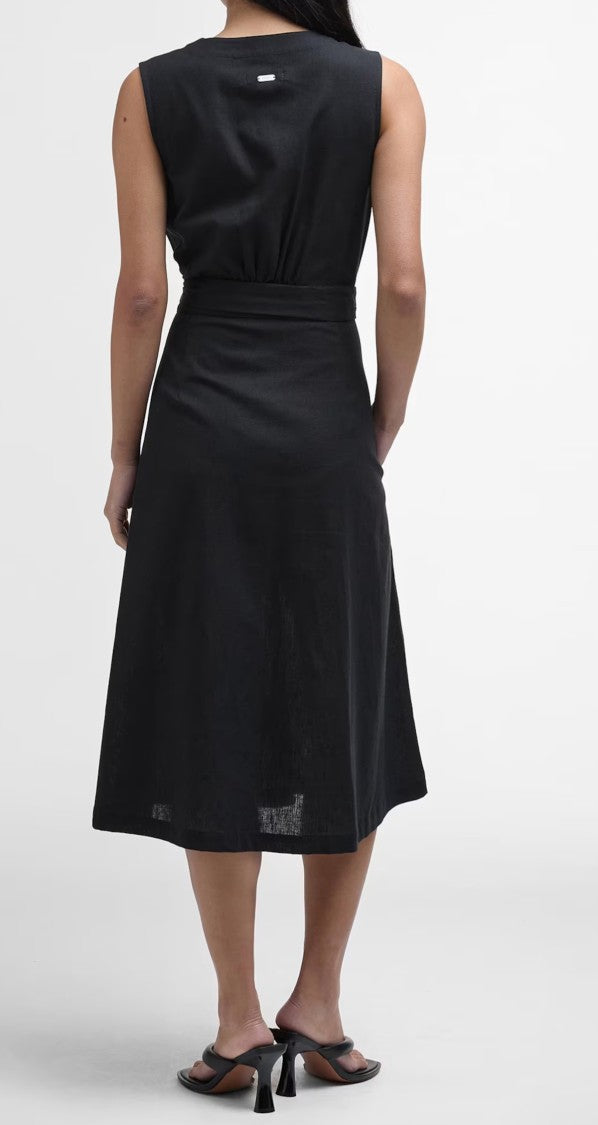 Barbour Sleeveless V-Neck Midi Dress