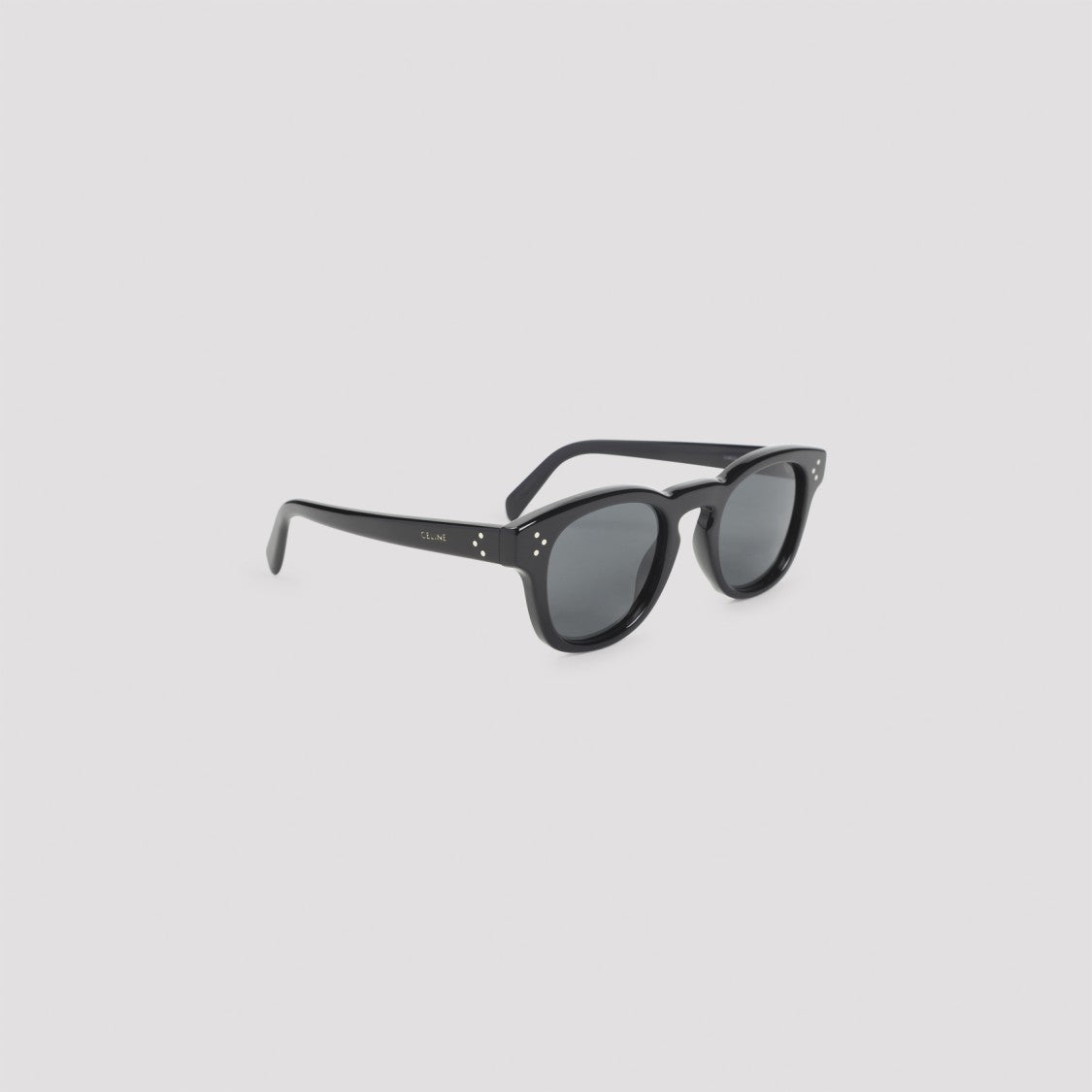 Celine Rounded Frame Black Acetate Sunglasses