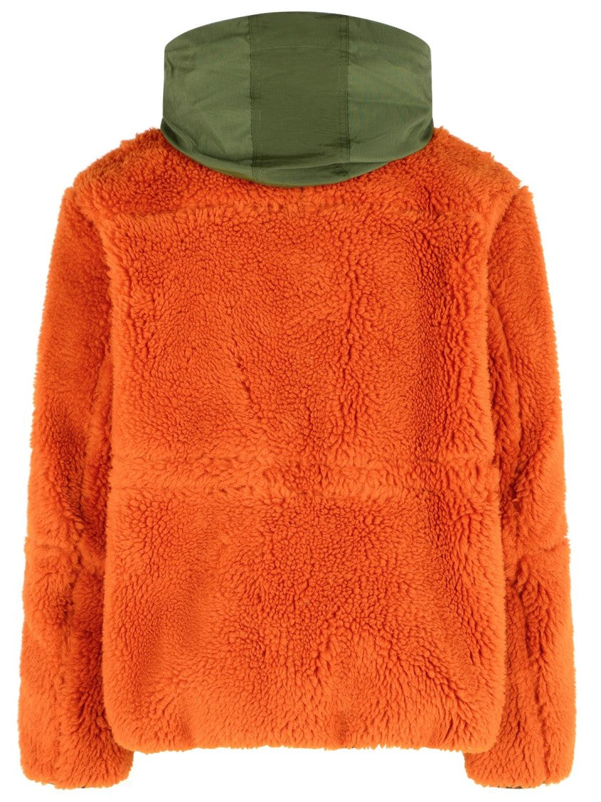 Sacai 'Sherling' Orange Wool Blend Jacket