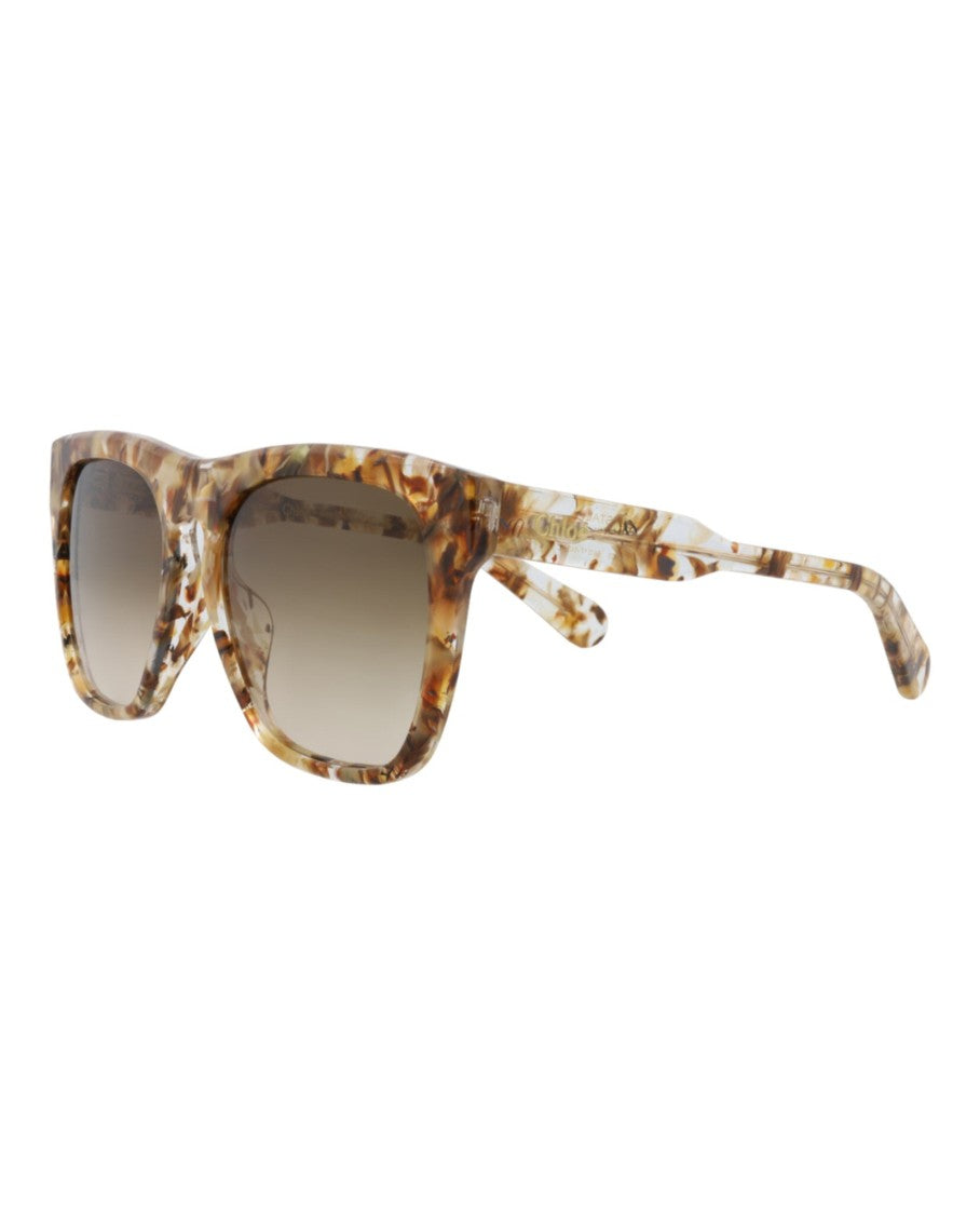 Chloé Square-Frame Recycled Acetate Sunglasses
