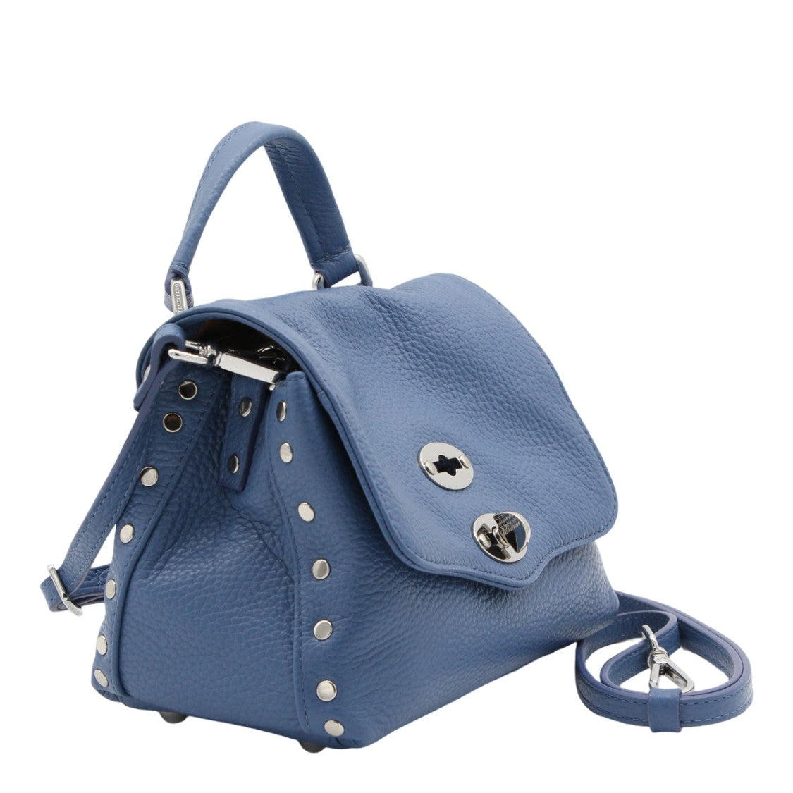 Zanellato Structured Pebbled Handbag With Silver-Tone Hardware