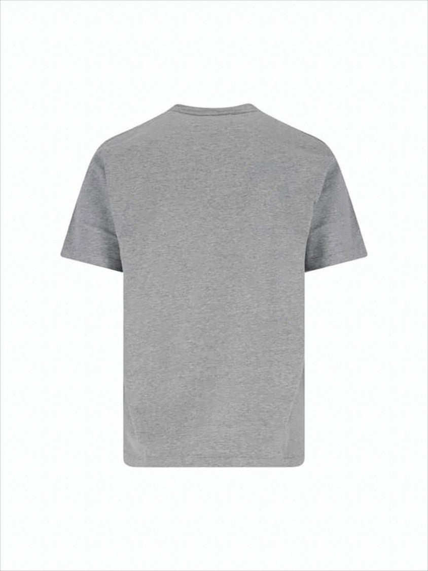 Auralee Grey Short-Sleeve T-Shirt With Crew Neckline