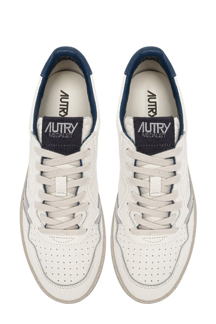 Autry White Medalist Elephant-Print Sneakers