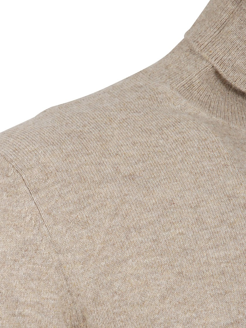 Ballantyne Soft Beige Wool Sweater With Fine Knit Texture