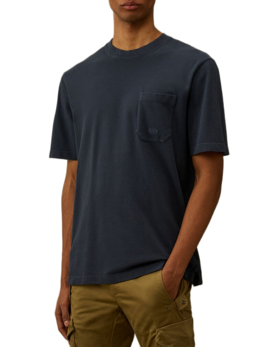C.P. Company Cotton Crew Neck T-Shirt With Chest Pocket And Logo Detail