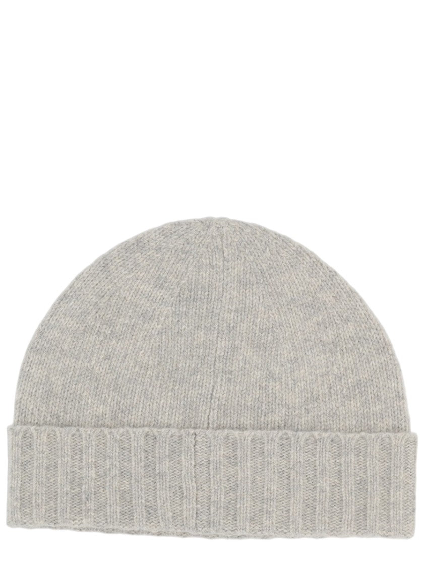 Mm6 By Maison Margiela Ribbed Cuff Signature Logo Wool-Blend Beanie