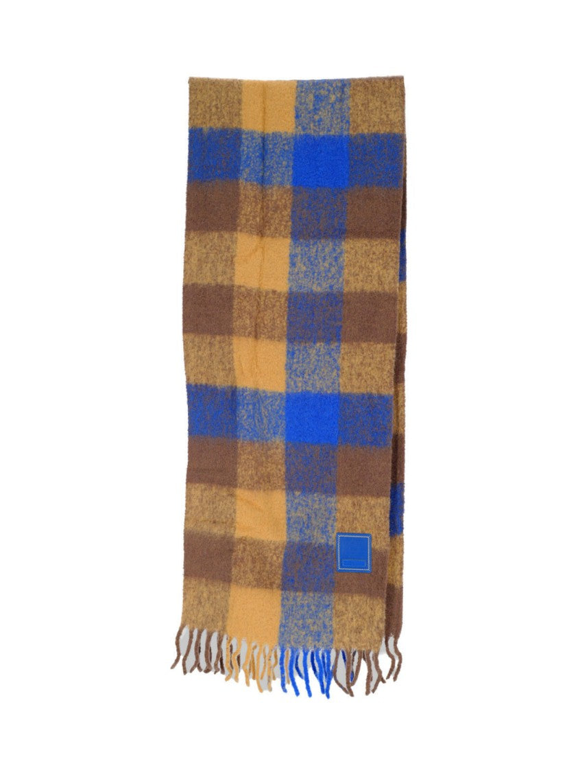 Ader Error Multicolor Checkered Wool Blend Faylen Muffler Scarf