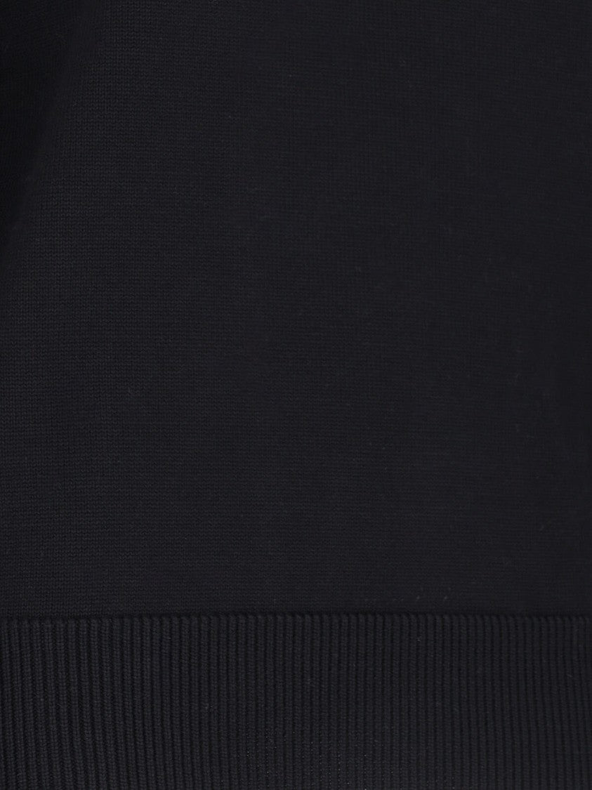 Courrèges Trucker Turtleneck Sweater In Black Wool Blend