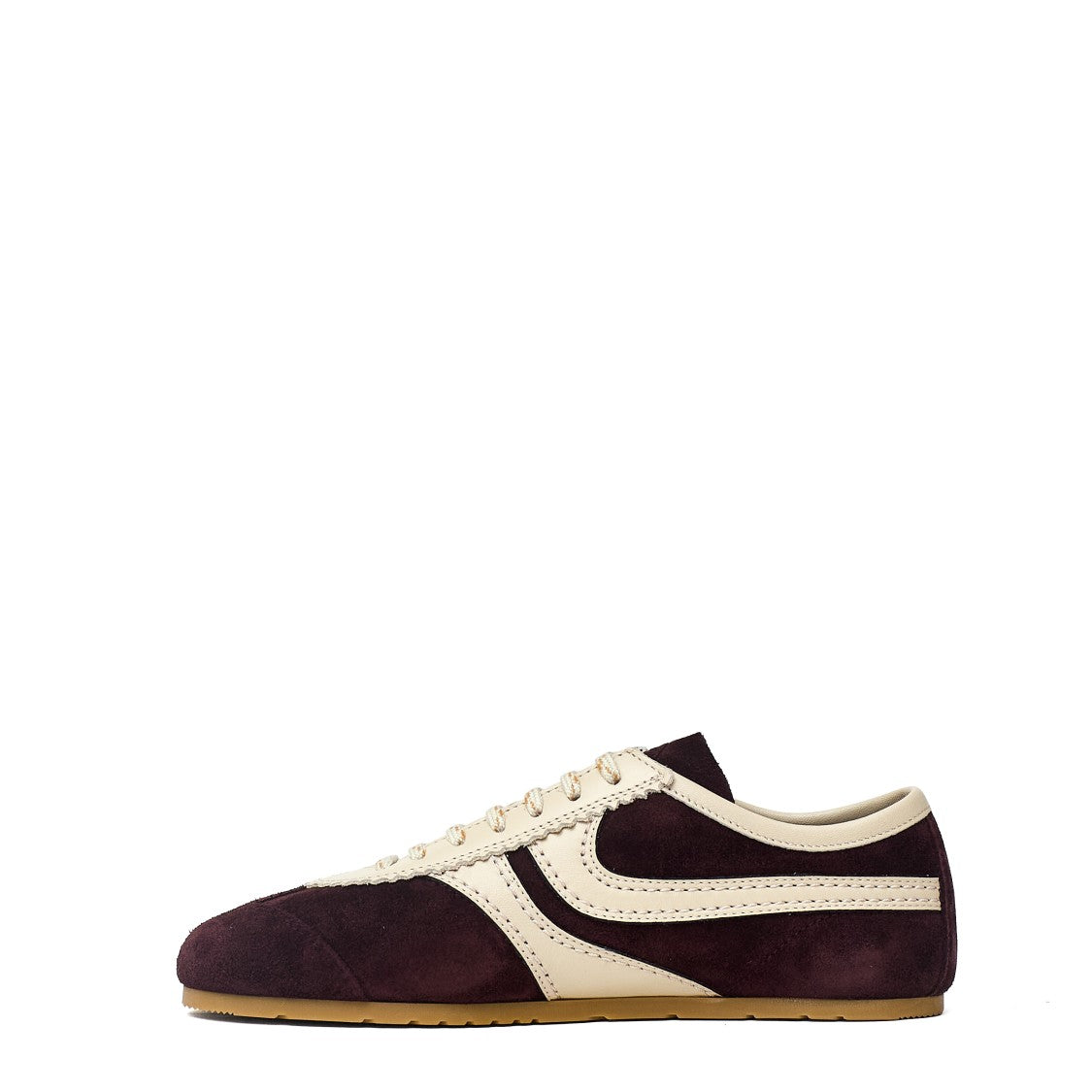 Dries Van Noten Contrast Strips Suede Calf Leather Sneakers