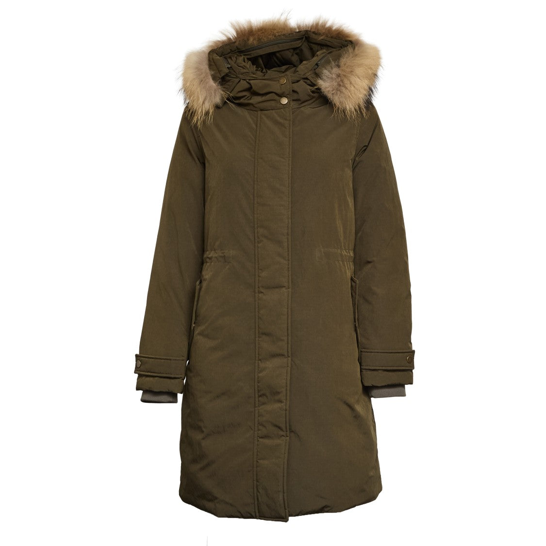 Woolrich Flared Parka With Removable Murmasky Fur Hood