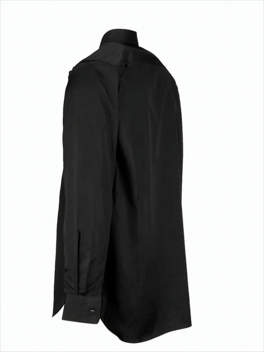Comme Des Garçons Long-Sleeve Black Shirt With Classic Collar