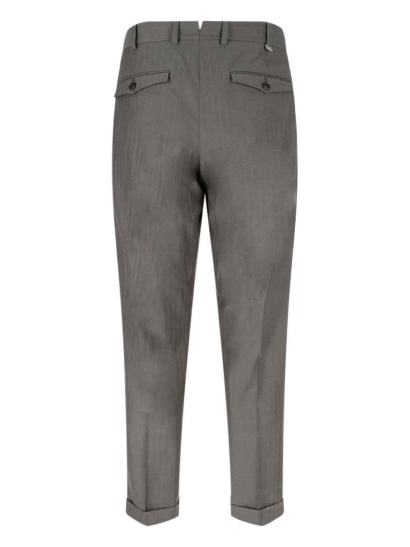 Pt Torino High-Waisted Chino Pants With Tailored Detailing