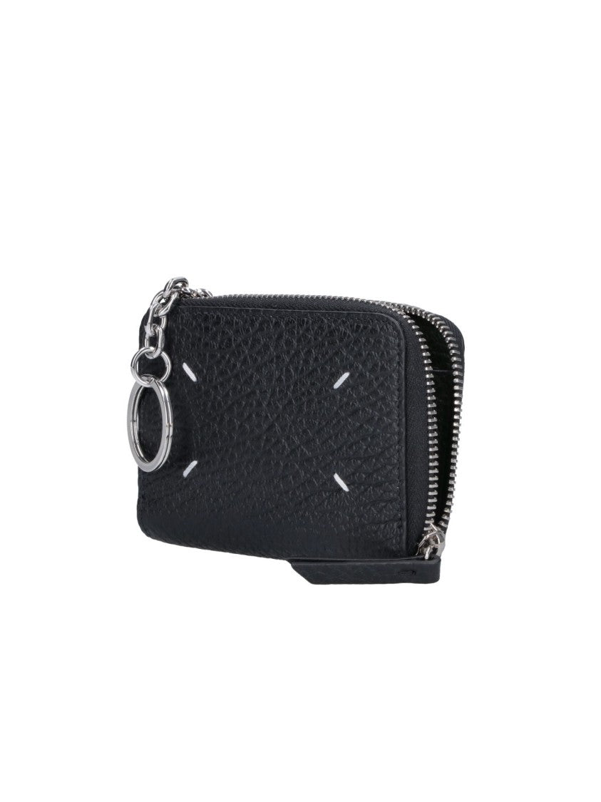 Maison Margiela Black Four Stitches Leather Wallet