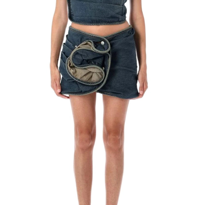 Magda Butrym Mini Skirt With 3D Floral Appliqué