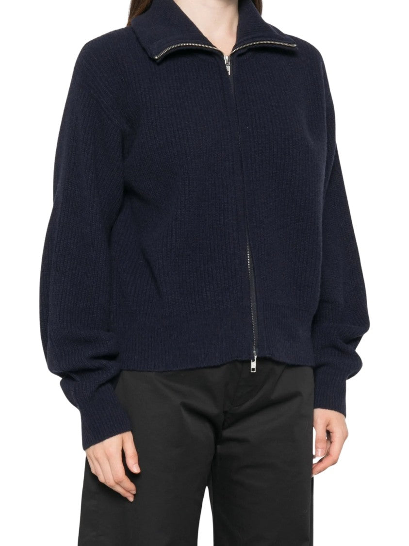 Jucca Ribbed-Knit Zip-Through Knit