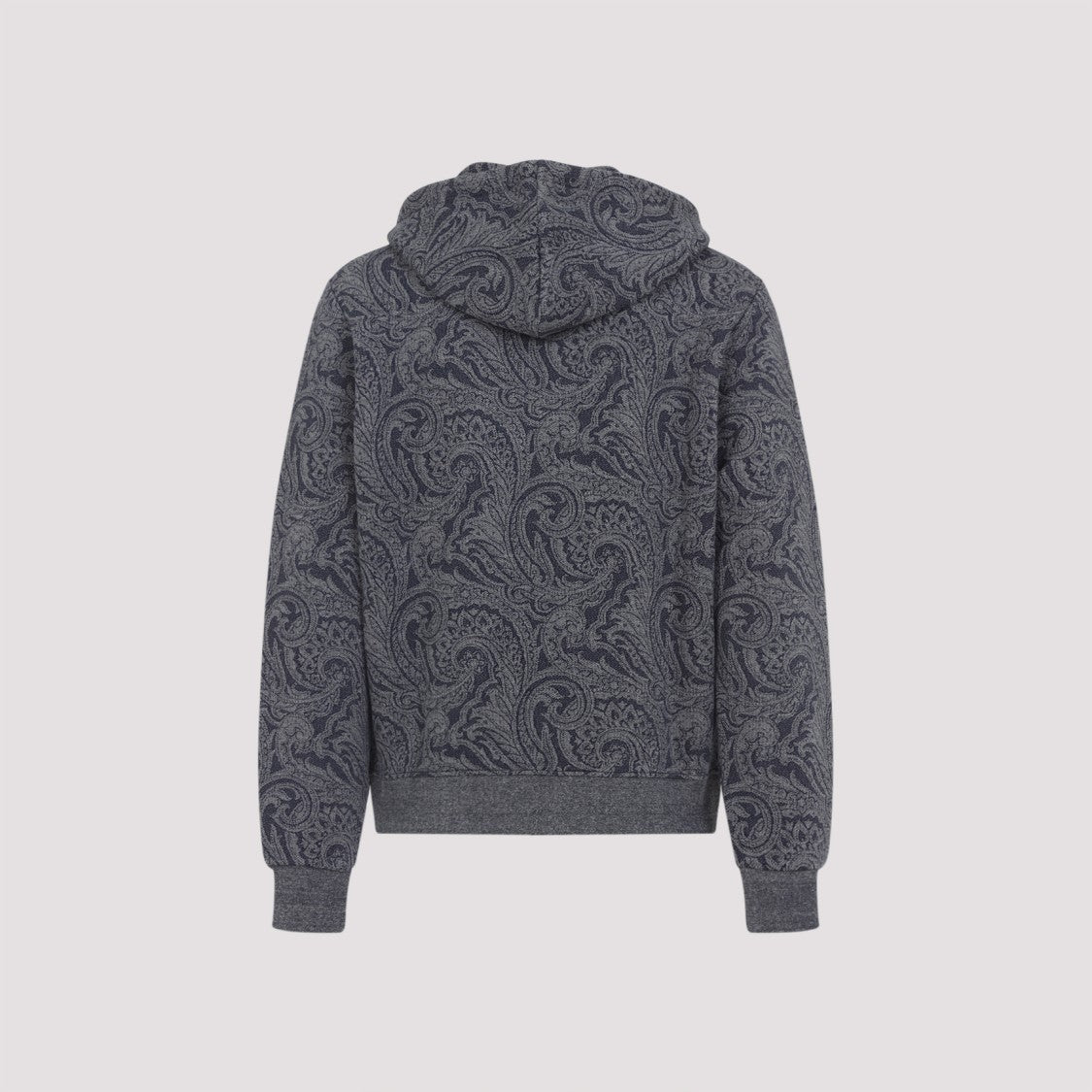 Etro Blue Zipped Hoodie With Welt Pockets