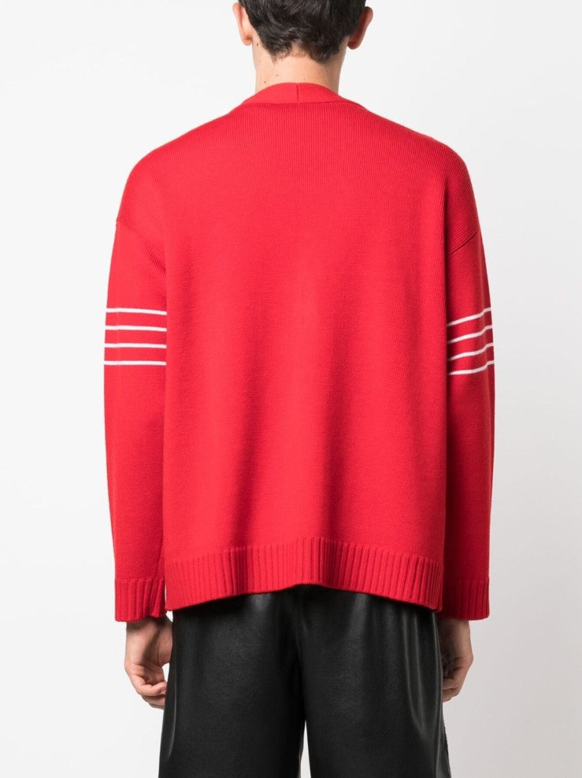 Valentino Garavani Vlogo-Patch Wool Cardigan