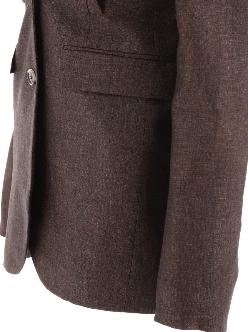 Loewe Tailored Brown Linen Blazer