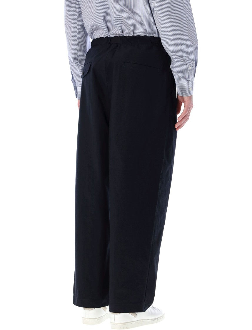 Comme Des Garçons Relaxed Fit Joggers With Adjustable Belt And Side Pockets