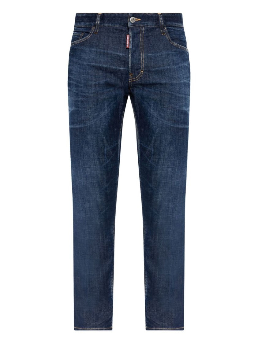 Dsquared2 Indigo Blue Jeans With Five Pocket Design
